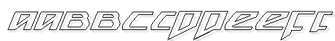 Картинка Шрифта Snubfighter Outline Italic Italic