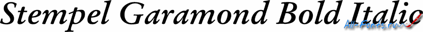Картинка Шрифта Stempel Garamond Bold Italic