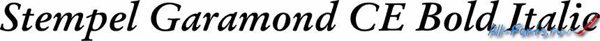Картинка Шрифта Stempel Garamond CE Bold Italic