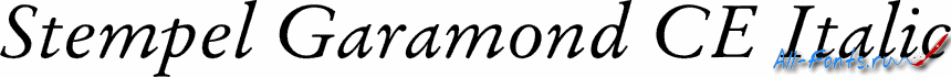 Картинка Шрифта Stempel Garamond CE Italic