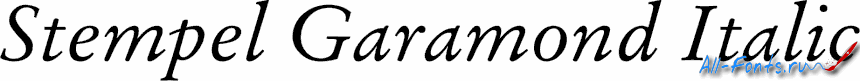 Картинка Шрифта Stempel Garamond Italic
