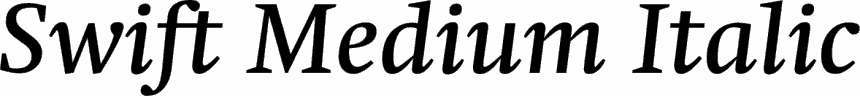Картинка Шрифта Swift Medium Italic
