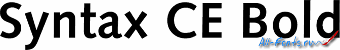 Картинка Шрифта Syntax CE Bold