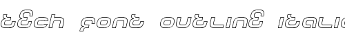 Картинка Шрифта Tech Font Outline Italic