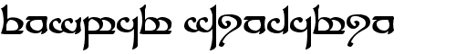 Картинка Шрифта Tengwar Sindarin Regular