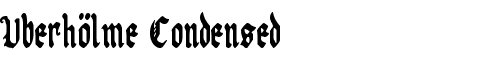 Картинка Шрифта Uberholme Condensed Condensed
