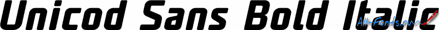 Картинка Шрифта Unicod Sans Bold Italic