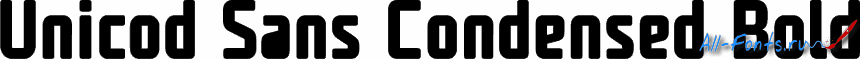 Картинка Шрифта Unicod Sans Condensed Bold