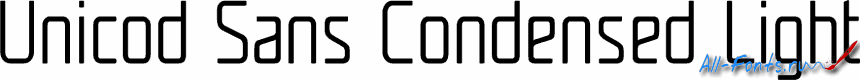 Картинка Шрифта Unicod Sans Condensed Light