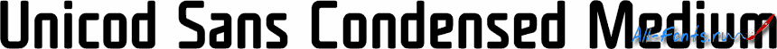 Картинка Шрифта Unicod Sans Condensed Medium