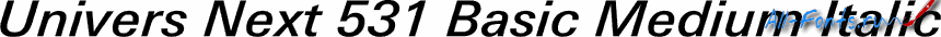 Картинка Шрифта Univers Next 531 Basic Medium Italic