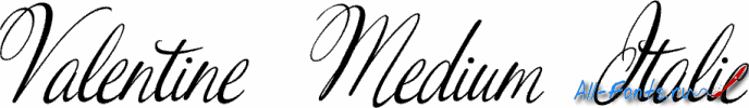 Картинка Шрифта Valentine Medium Italic