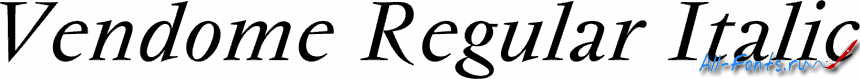 Картинка Шрифта Vendome Regular Italic