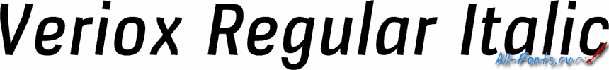 Картинка Шрифта Veriox Regular Italic