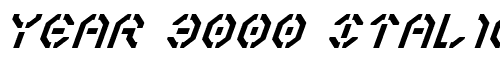 Картинка Шрифта Year 3000 Italic Italic